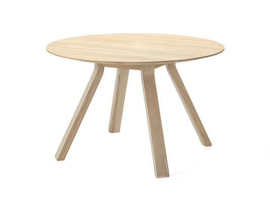 Table ronde Spectrum ST 120 en chêne clair, Geckeler Michels pour Karimoku New Standard — vue studio n°1 | Antifer