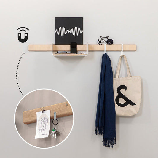 Vestiaire mural modulaire Variand E09 bouleau — rangement entrée | Antifer