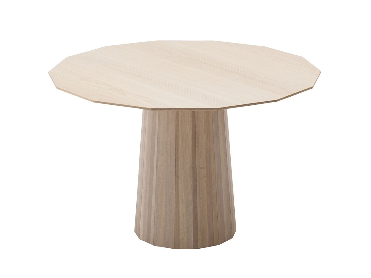 Table Colour Wood ø120 en bois massif teinté, Scholten & Baijings pour Karimoku New Standard — vue studio n°1 | Antifer