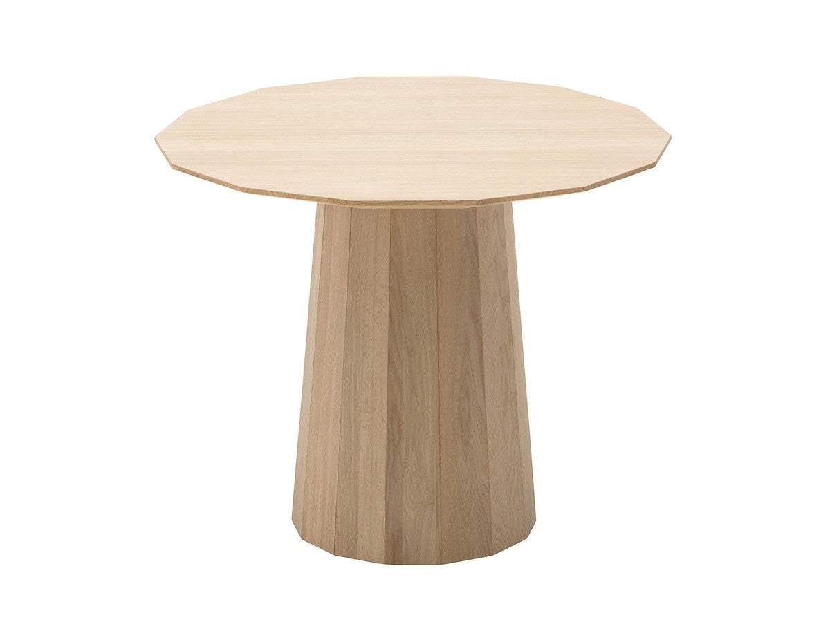 Table Colour Wood ø95 en bois massif teinté, Scholten & Baijings pour Karimoku New Standard — vue studio n°1 | Antifer
