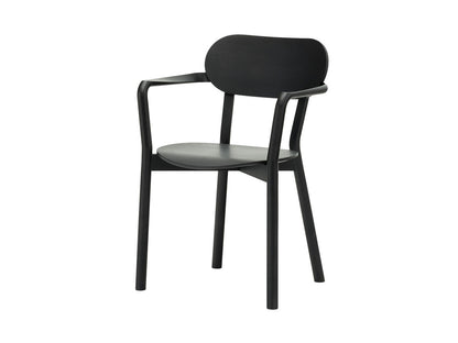 Fauteuil Castor Armchair Plus en chêne massif, BIG-GAME pour Karimoku New Standard — vue studio n°3 | Antifer