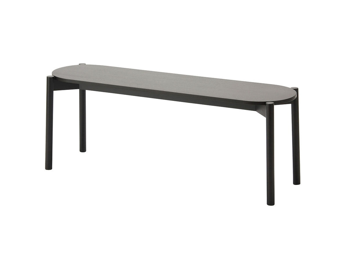 Banc de table Castor en chêne massif, BIG-GAME pour Karimoku New Standard — vue studio n°3 | Antifer
