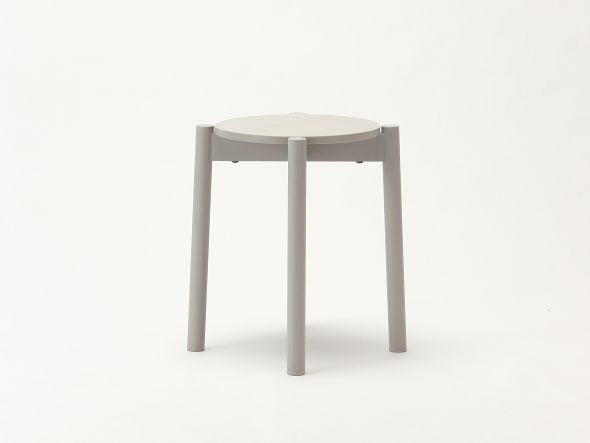 Tabouret Castor Plus gris clair, BIG-GAME pour Karimoku New Standard — vue studio n°22 | Antifer