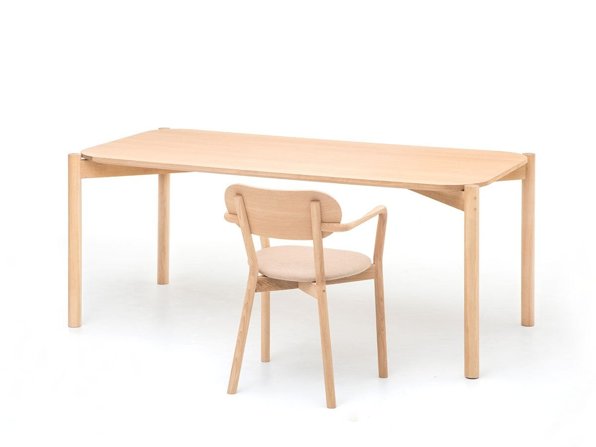 Table Castor 180 en chêne massif, BIG-GAME pour Karimoku New Standard — vue studio n°12 | Antifer