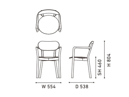 Fauteuil Castor Armchair Plus en chêne massif, BIG-GAME pour Karimoku New Standard — vue studio n°15 | Antifer