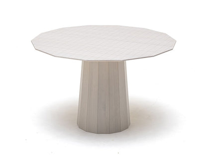 Table Colour Wood ø120 en bois massif teinté, Scholten & Baijings pour Karimoku New Standard — vue studio n°17 | Antifer