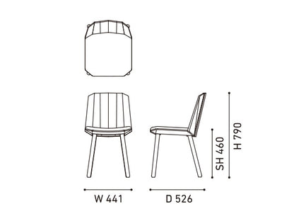 Chaise Colour Wood en bois teinté, Scholten & Baijings pour Karimoku New Standard — vue studio n°19 | Antifer