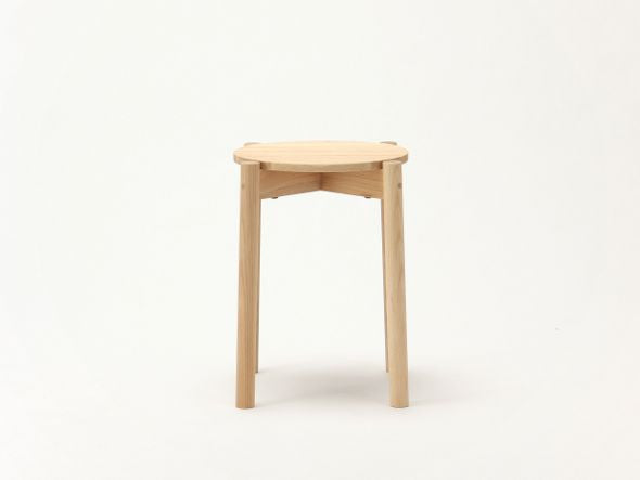 Tabouret Castor Plus en chêne massif, BIG-GAME — vue studio de face n°15 | Antifer