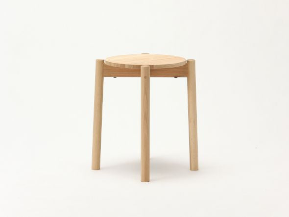 Tabouret Castor Plus en chêne massif, BIG-GAME — vue studio de trois quarts n°14 | Antifer