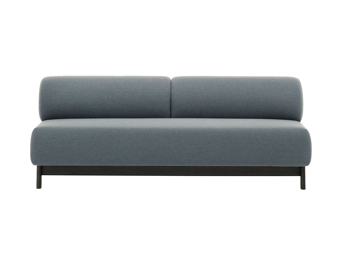 Banquette Elephant 3 places gris bleuté, piétement châtaignier noir — vue studio n°2 | Antifer