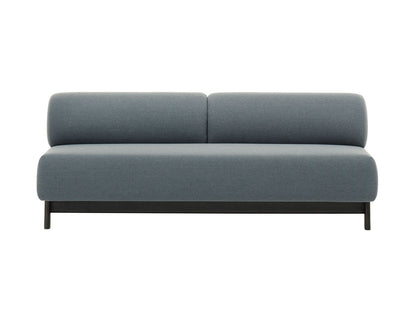 Banquette Elephant 3 places gris bleuté, piétement châtaignier noir — vue studio n°2 | Antifer