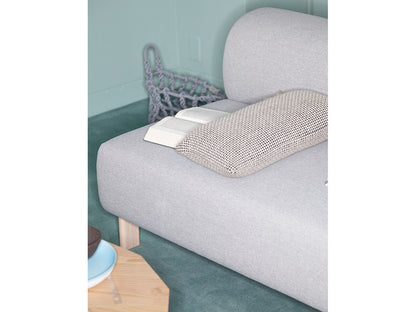 Banquette Elephant — détail du dossier libre posé sur l'assise gris clair | Antifer