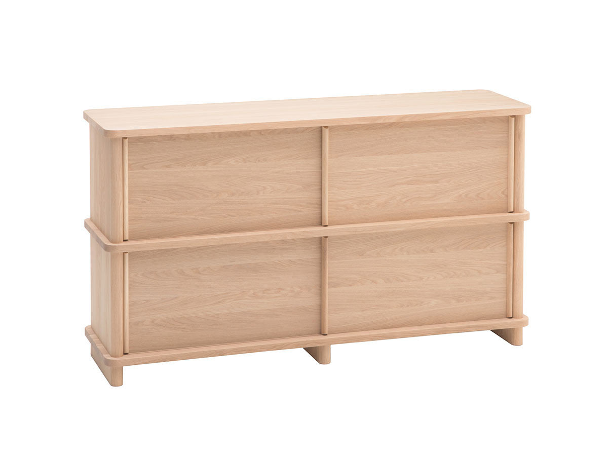 Buffet Prop Sideboard 150 en chêne clair, portes coulissantes fermées, BIG-GAME — vue studio de face n°1 | Antifer