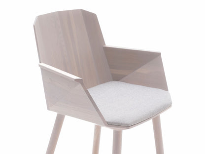 Fauteuil Colour Wood en châtaignier, Scholten & Baijings — vue studio en plongée de trois quarts n°23 | Antifer