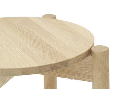 Tabouret Castor Plus — détail de l'assise ronde en chêne et de l'entretoise | Antifer