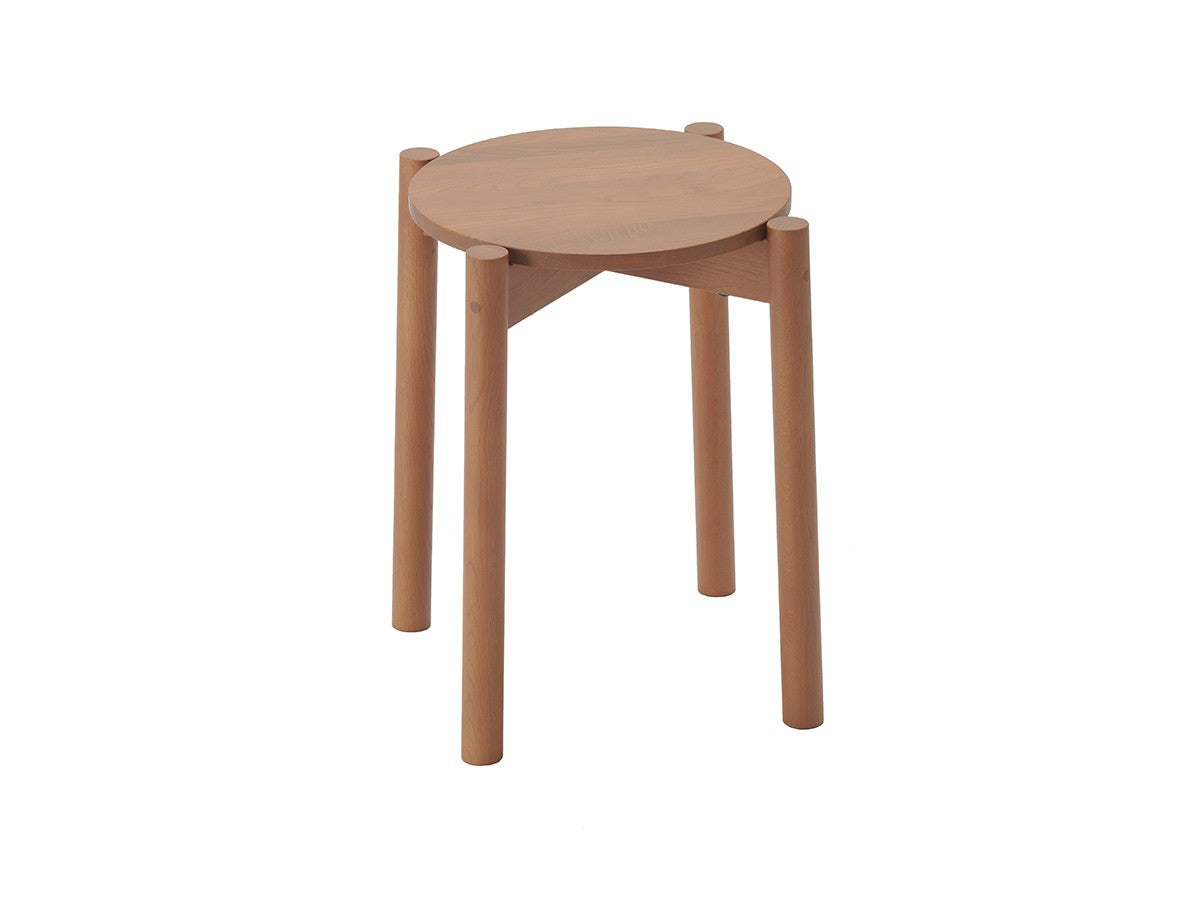 Tabouret Castor Plus terracotta, BIG-GAME pour Karimoku New Standard — vue studio n°6 | Antifer