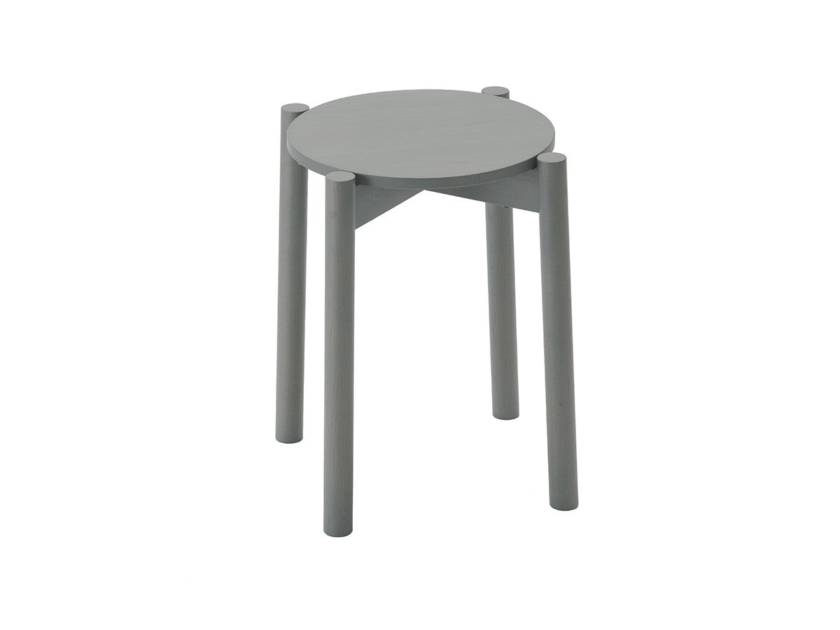 Tabouret Castor Plus gris acier, BIG-GAME pour Karimoku New Standard — vue studio n°7 | Antifer