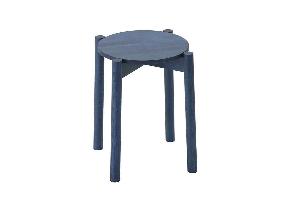 Tabouret Castor Plus bleu indigo, BIG-GAME pour Karimoku New Standard — vue studio n°8 | Antifer