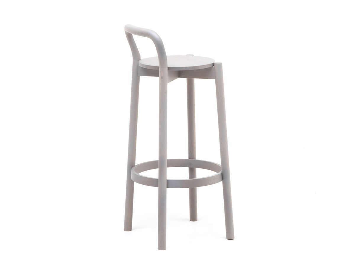 Tabouret de bar Castor gris clair, BIG-GAME — vue studio de trois quarts arrière n°6 | Antifer