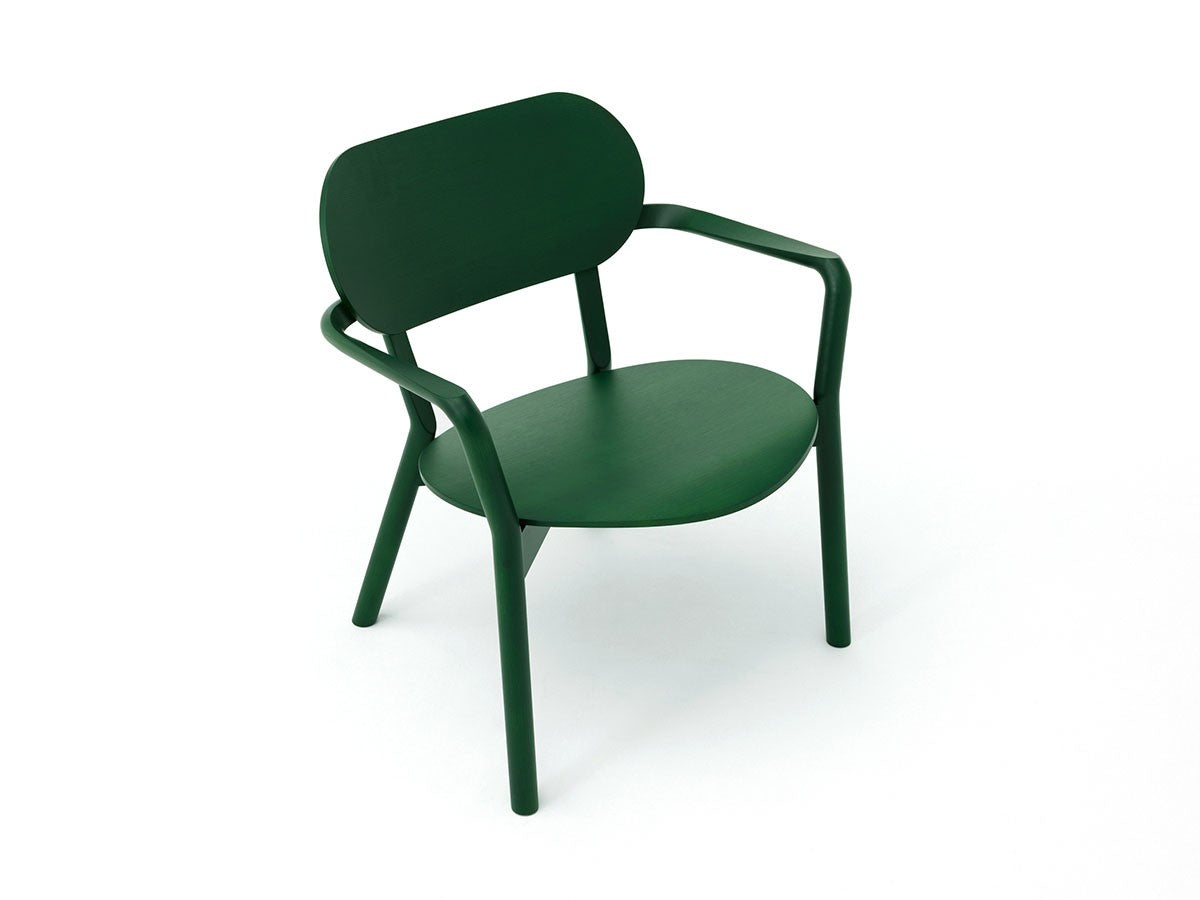 Fauteuil bas Castor vert foncé, BIG-GAME — vue studio de trois quarts avant n°4 | Antifer