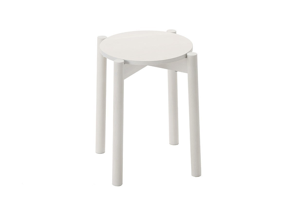 Tabouret Castor Plus blanc, BIG-GAME pour Karimoku New Standard — vue studio n°5 | Antifer