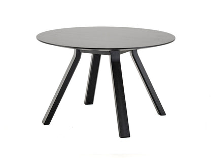 Table ronde Spectrum ST 120 en chêne teinté noir, Geckeler Michels pour Karimoku New Standard — vue studio n°2 | Antifer
