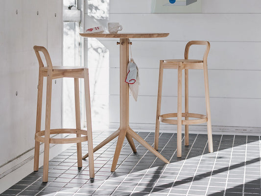 Scout Bistro Bar Table Grain Matt Black - vue 7