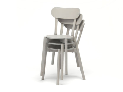 Trois chaises Castor grises empilées, BIG-GAME — vue studio n°31 | Antifer