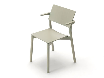 Fauteuil Panorama vert-de-gris, Geckeler Michels pour Karimoku New Standard — vue studio de face n°30 | Antifer