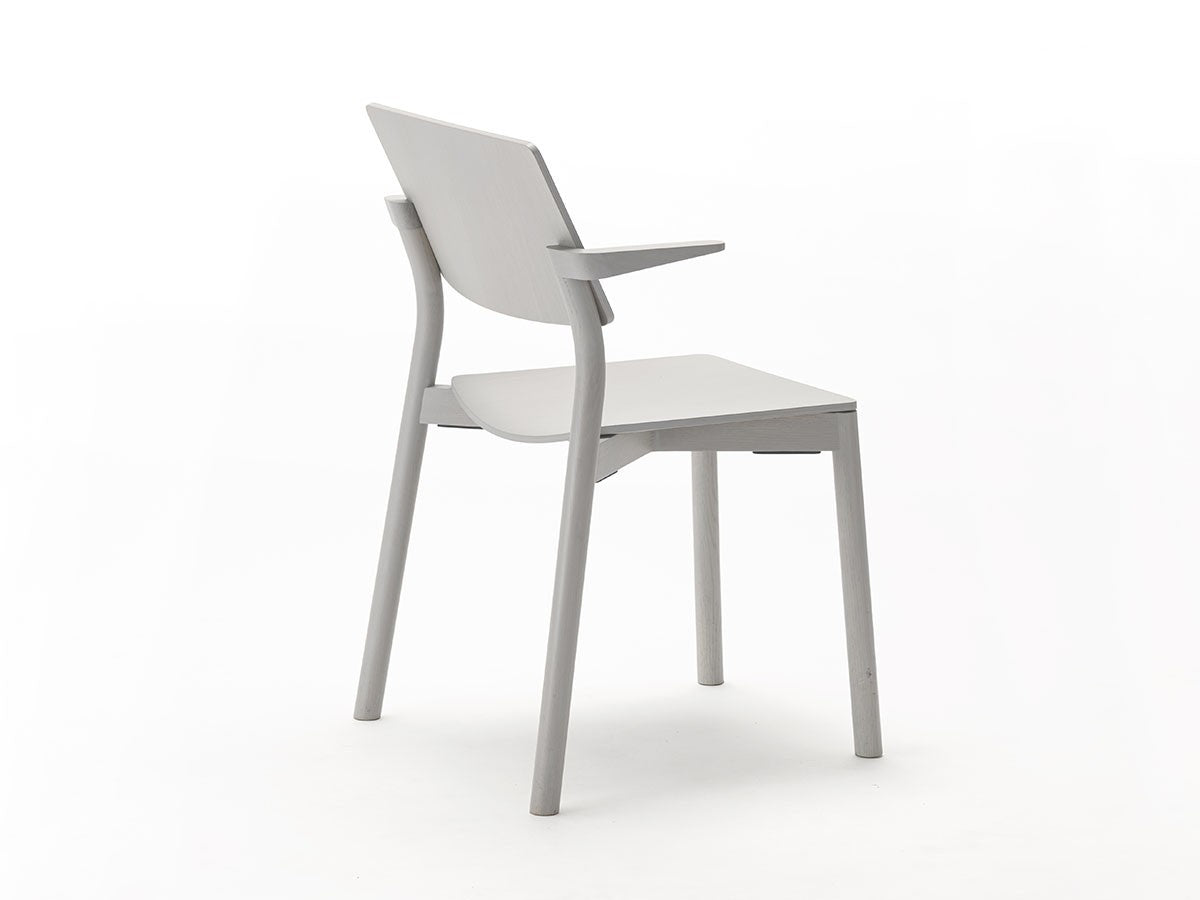 Fauteuil Panorama gris clair, Geckeler Michels — vue studio de trois quarts arrière n°33 | Antifer