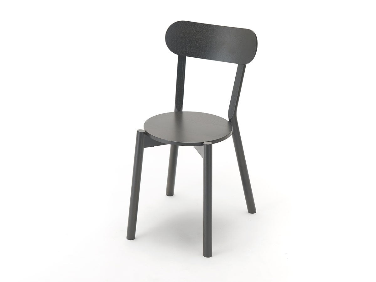 Chaise Castor noire, BIG-GAME — vue studio de trois quarts n°37 | Antifer