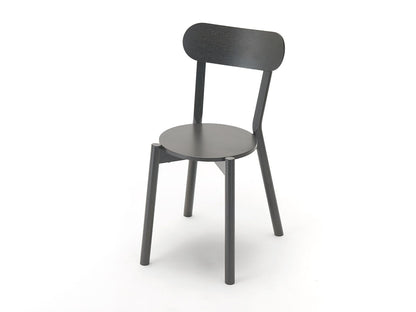 Chaise Castor noire, BIG-GAME — vue studio de trois quarts n°37 | Antifer