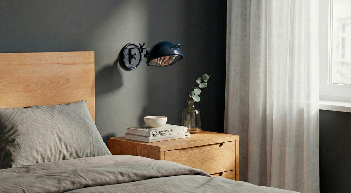 Applique Jeep bleu nuit en chevet — luminaire design Leonardi & Stagi | Antifer