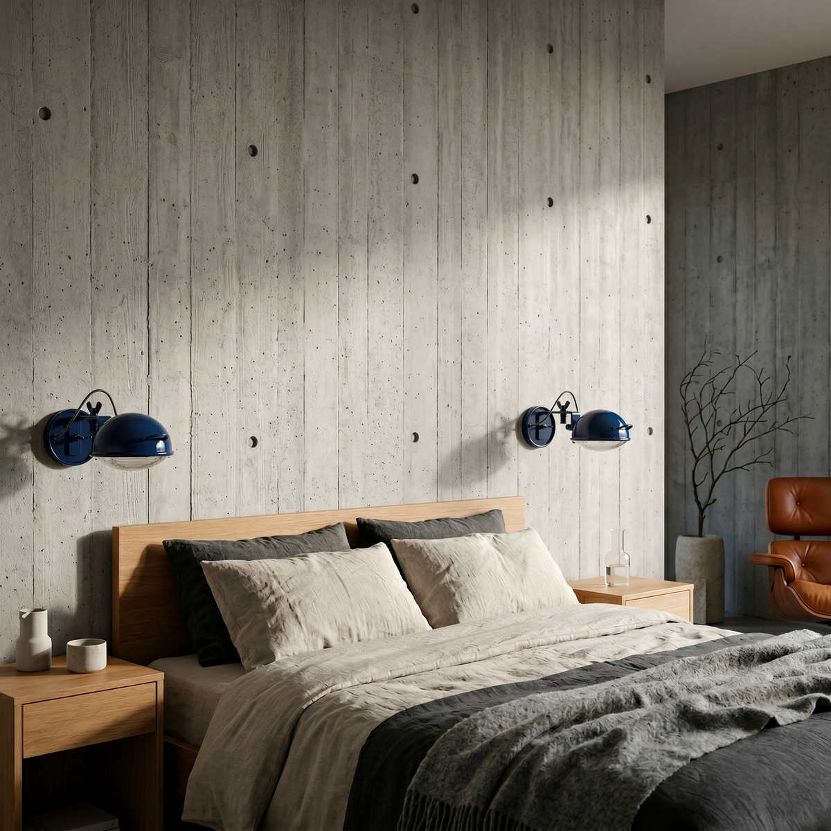 Applique Jeep bleu dans une chambre, design Cesare Leonardi & Franca Stagi | Antifer