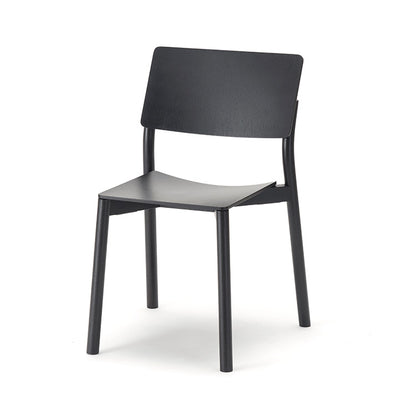 Chaise Panorama finition Grain Matt Black, Geckeler Michels pour Karimoku New Standard — vue studio n°3 | Antifer