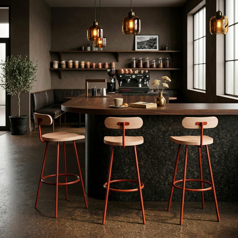 Tabouret haut Camarade contre un comptoir en granit