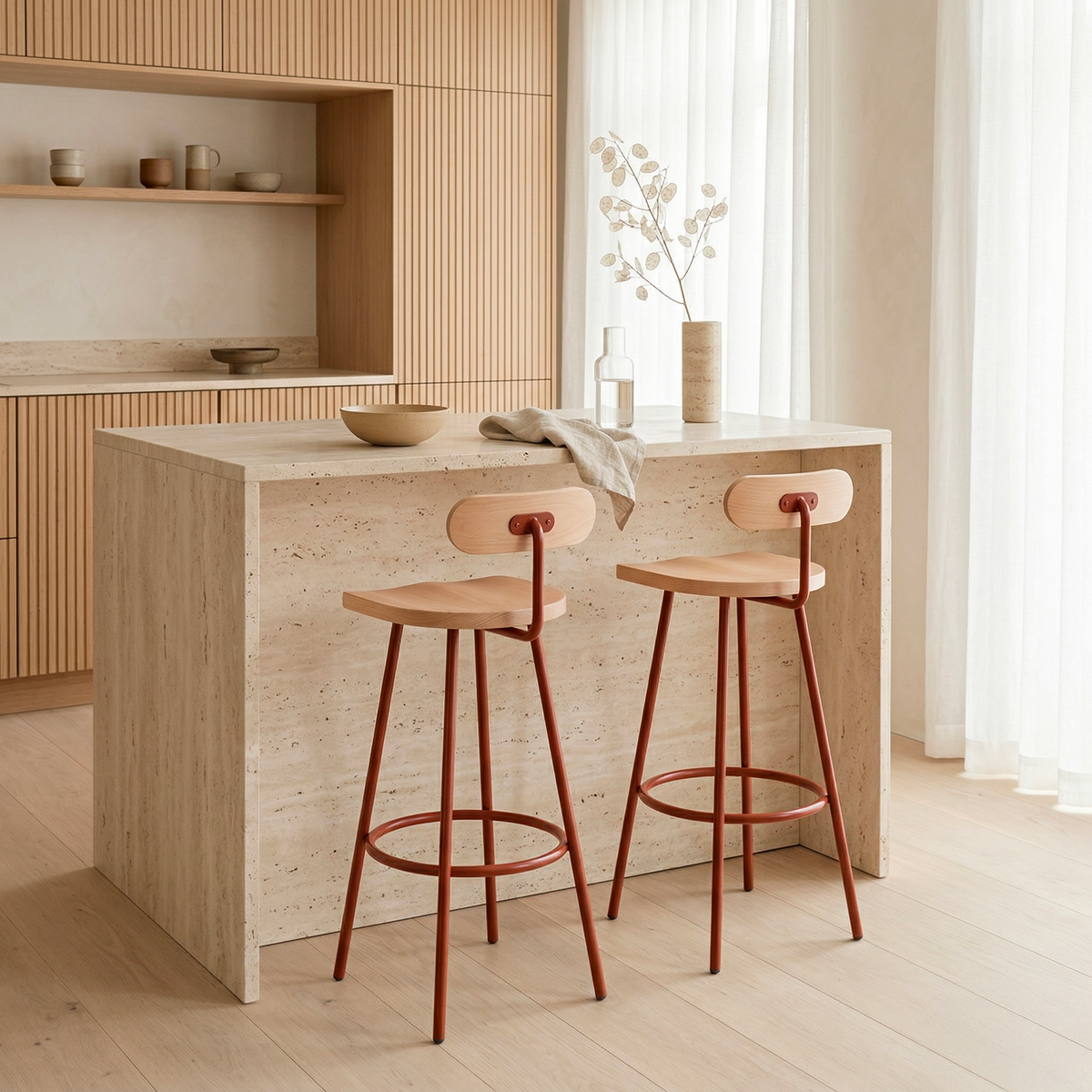 Tabouret de bar 65 cm Camarade - vue de face | Antifer