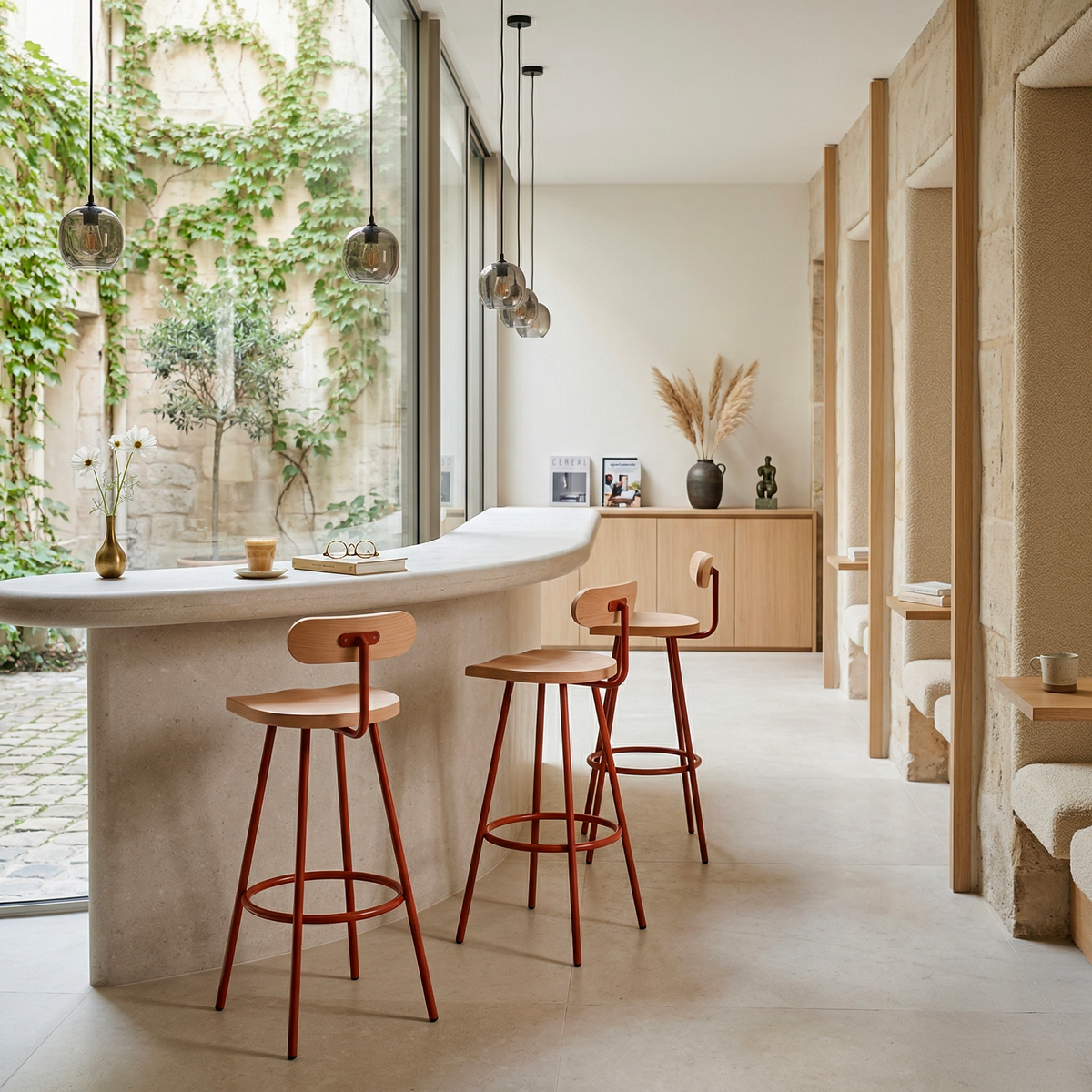 Tabouret haut Camarade - mise en situation | Antifer