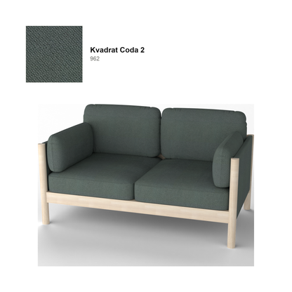Canapé Castor Lobby Plus 2 places en chêne naturel, tissu Kvadrat Coda 2 coloris 962 — Karimoku New Standard | Antifer