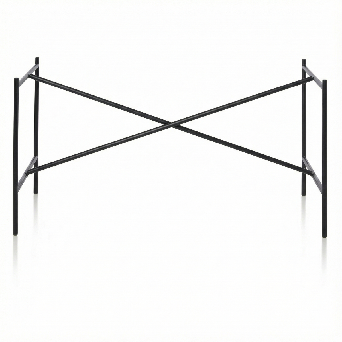 Siennafarbenes E2 Stahl-Tischbein, Vorderansicht — minimalistisches Design | Antifer