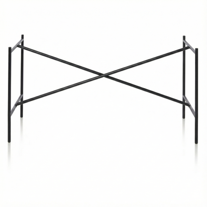 Siennafarbenes E2 Stahl-Tischbein, Vorderansicht — minimalistisches Design | Antifer