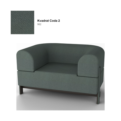Fauteuil Elephant 1 place, piétement châtaignier noir, tissu Kvadrat Coda 2 coloris 962 | Antifer