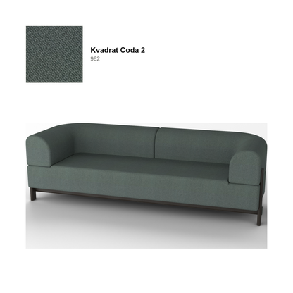 Canapé Elephant 3 places, piétement châtaignier noir, tissu Kvadrat Coda 2 coloris 962 | Antifer