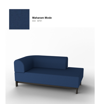 Méridienne Elephant gauche, piétement châtaignier noir, tissu Maharam Mode coloris 033 | Antifer