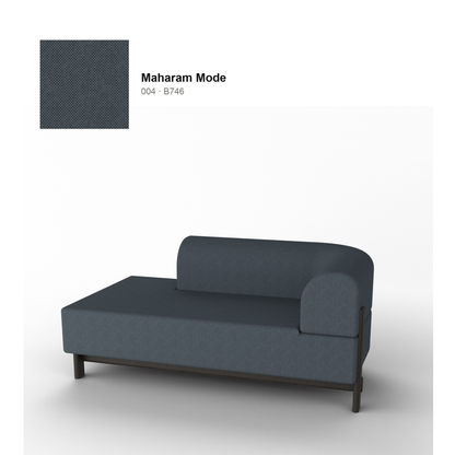Méridienne Elephant droite, piétement châtaignier noir, tissu Maharam Mode coloris 004 | Antifer