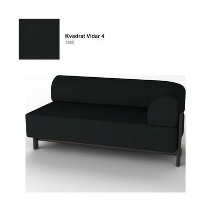 Module d'angle gauche Elephant, piétement châtaignier noir, tissu Kvadrat Vidar 4 coloris 1880 — rendu | Antifer