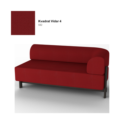 Module d'angle gauche Elephant, piétement châtaignier noir, tissu Kvadrat Vidar 4 coloris 582 — rendu | Antifer