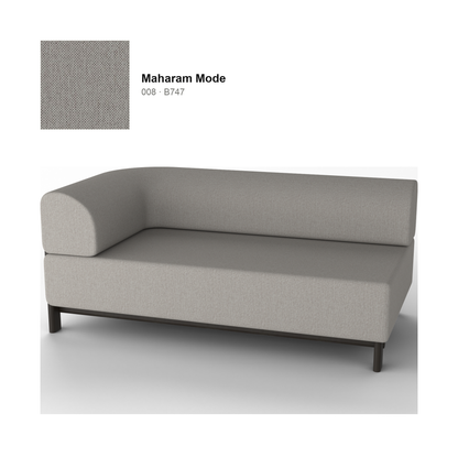 Module d'angle droit Elephant, piétement châtaignier noir, tissu Maharam Mode coloris 008 | Antifer