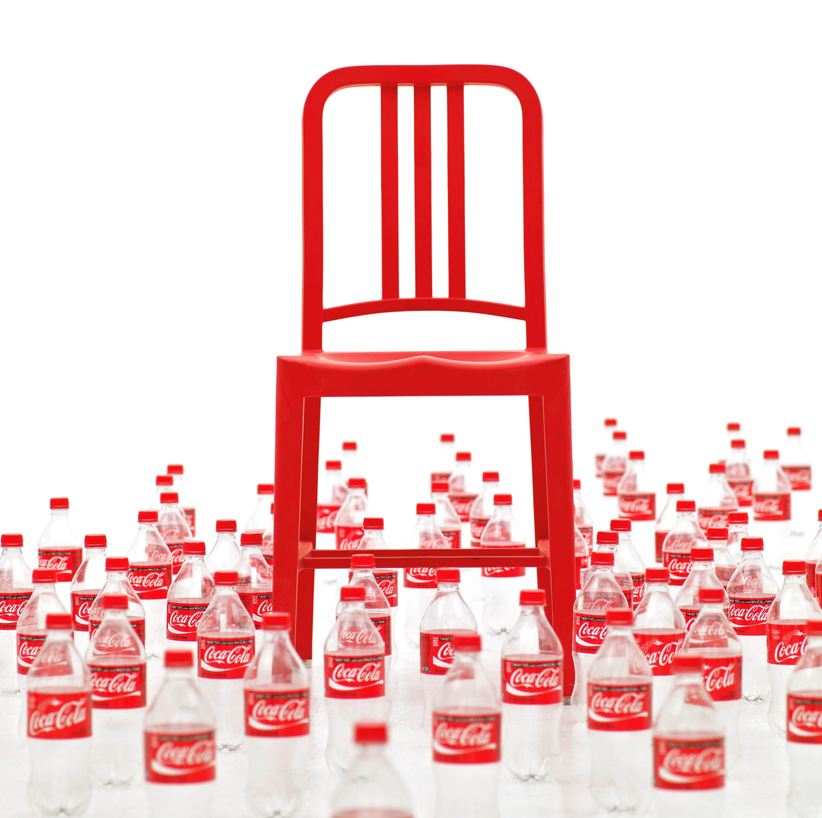 Cola bottles & Emeco 111 Navy chair — made from recycled rPET plastic | Antifer