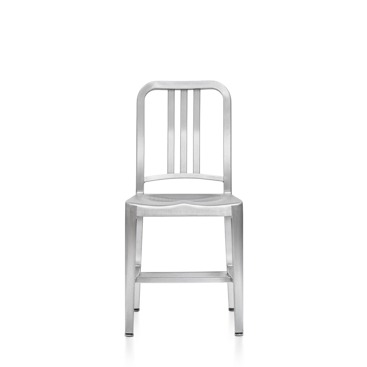 Emeco 1006 Navy Chair in brushed aluminium, catalogue view — iconic chair | Antifer